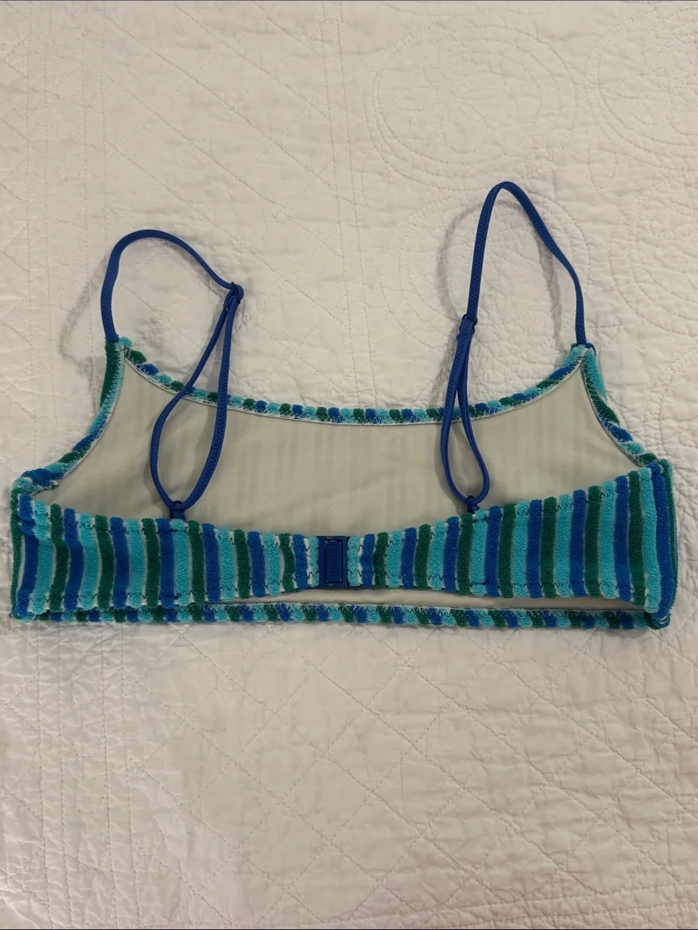 triangl swimwear Striped Textured Bikini SMALL top and LARGE bottom!!!